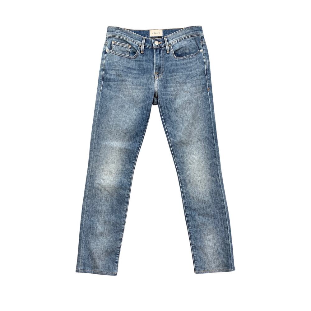 Frame Jeans Mens 29 Blue L'Homme Slim Stretch Straight Denim Pockets Burnaby